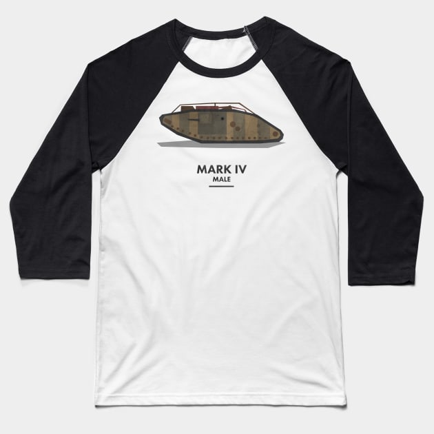 TANK MarkIV MALE Baseball T-Shirt by Art Designs